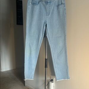 Isaac Mizrahi Light Blue Ankle Jeans